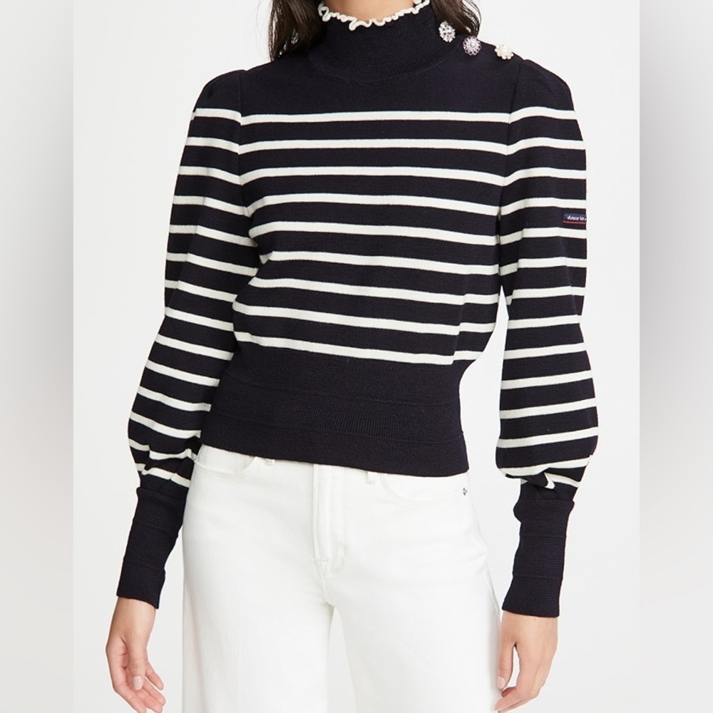 Marc Jacobs x Armor Lux Virgin Wool Striped Sweater Sz M - Picture 4 of 4